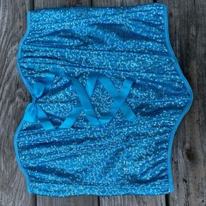 Ice blue Leg Avenue corset